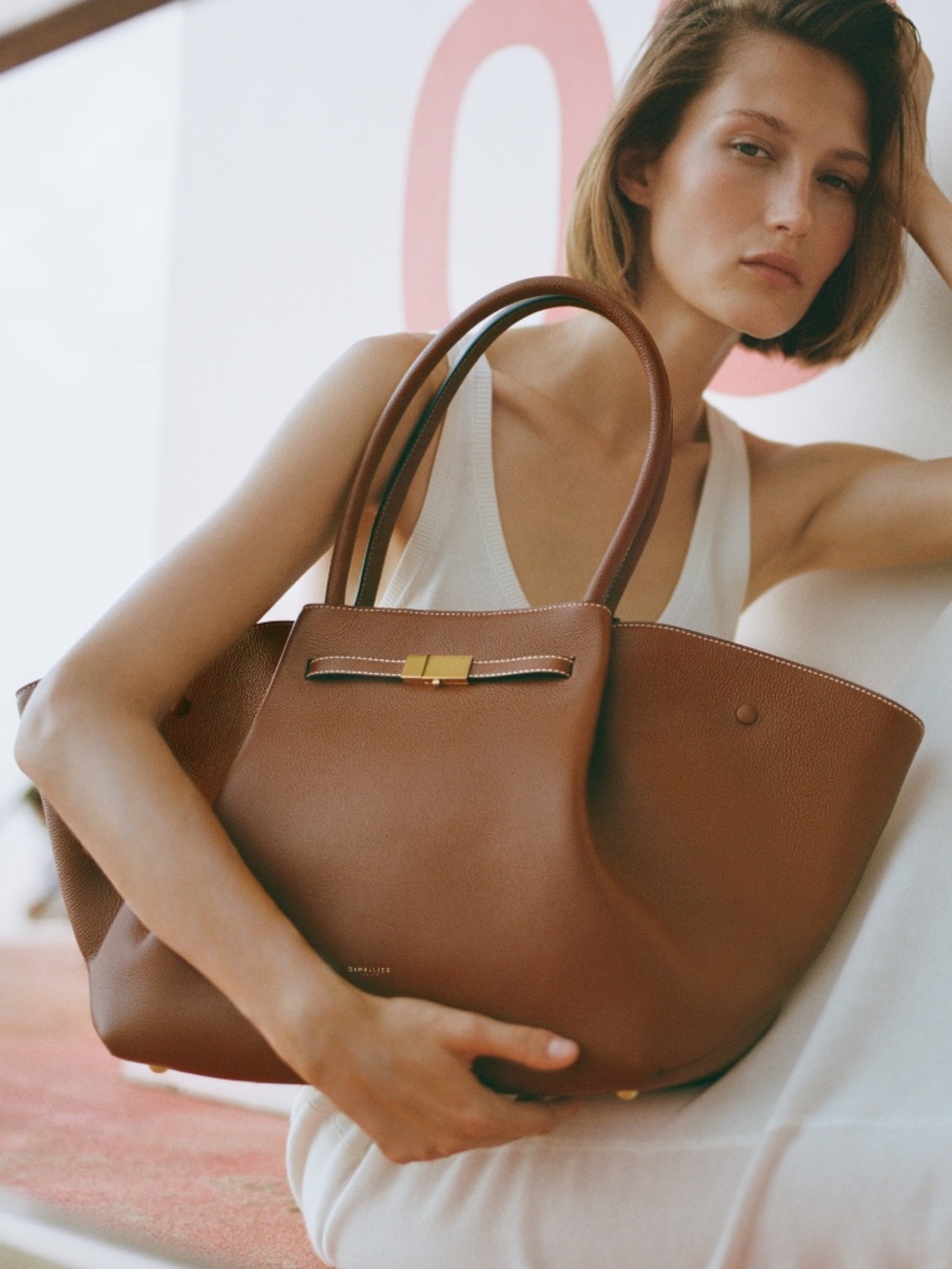 DeMellier 'The New York' Tote in Tan Grain Leather - Picture 3 of 15
